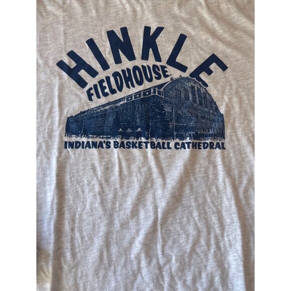 Hinkle Fieldhouse Indianas Basketball Cathedral Long Sleeve Shirt Gray Size 3XL - Picture 2 of 4